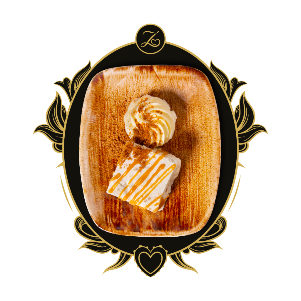 Bastogneparfait met een druppie karamelsaus